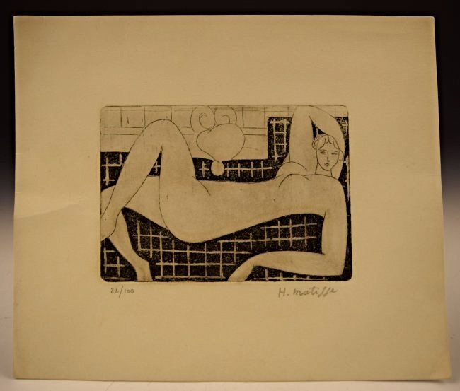 Henri Mattise Signed Etching (1 of 2)