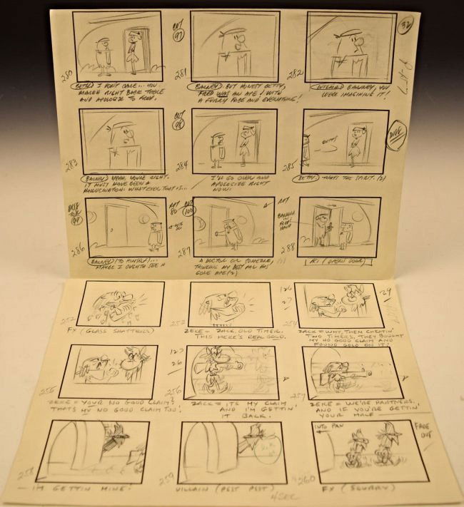 Hanna-Barbera Flintstones Comic Sketch (1 of 1)