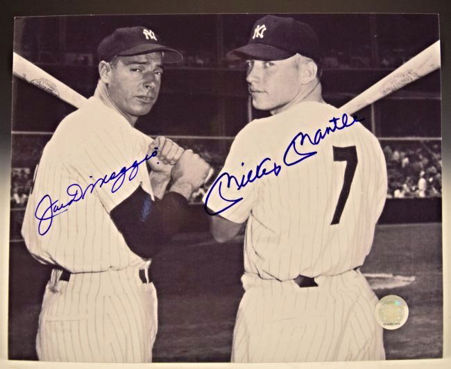 Joe DiMaggio, Mickey Mantle Signed Photo (1 of 3)