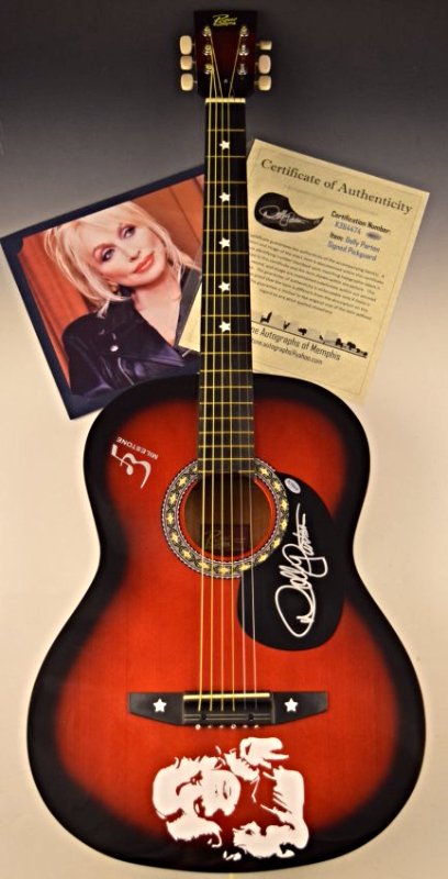 Dolly Parton Signed Guitar (1 of 3)