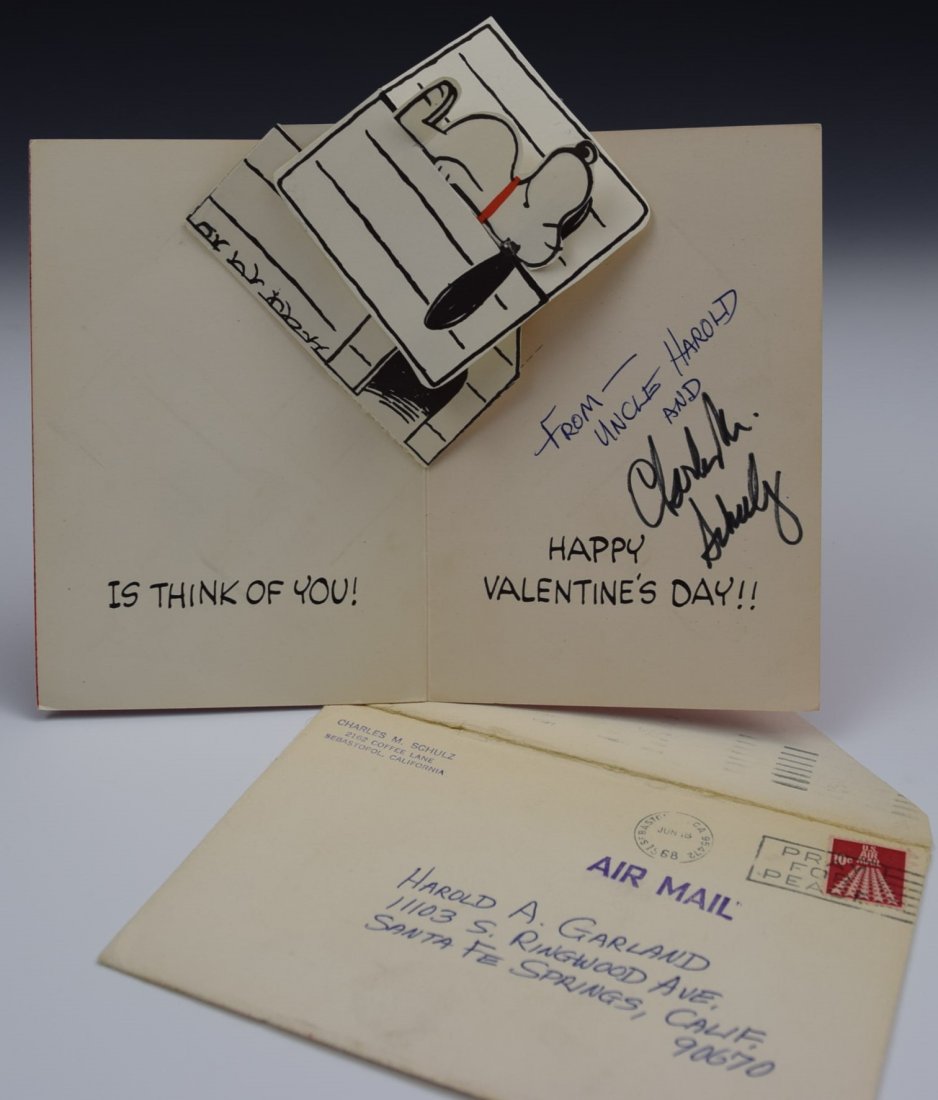 Charles Schulz Signed Birthday Card (1 of 3)
