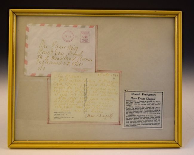 Marc Chagall Signed Postcard (1 of 2)