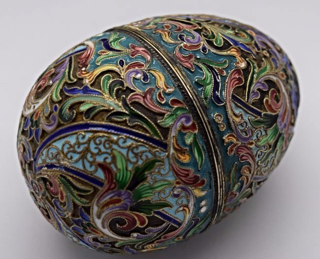 Antique Russian Silver Enamel Egg (1 of 5)