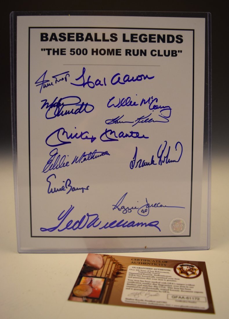 500 Home Run Club Signed Photograph (1 of 2)