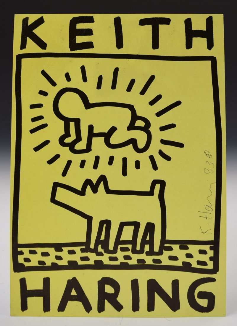 1983 Keith Haring Signed Gallery Invitation (1 of 4)
