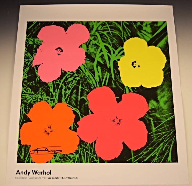 Andy Warhol Signed Flowers Poster (1 of 4)