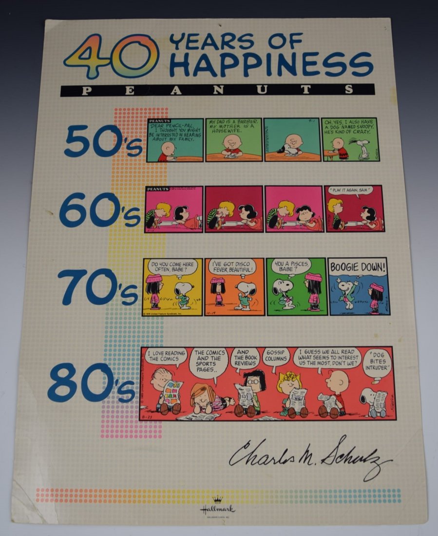 Charles Schulz Signed Poster (1 of 2)