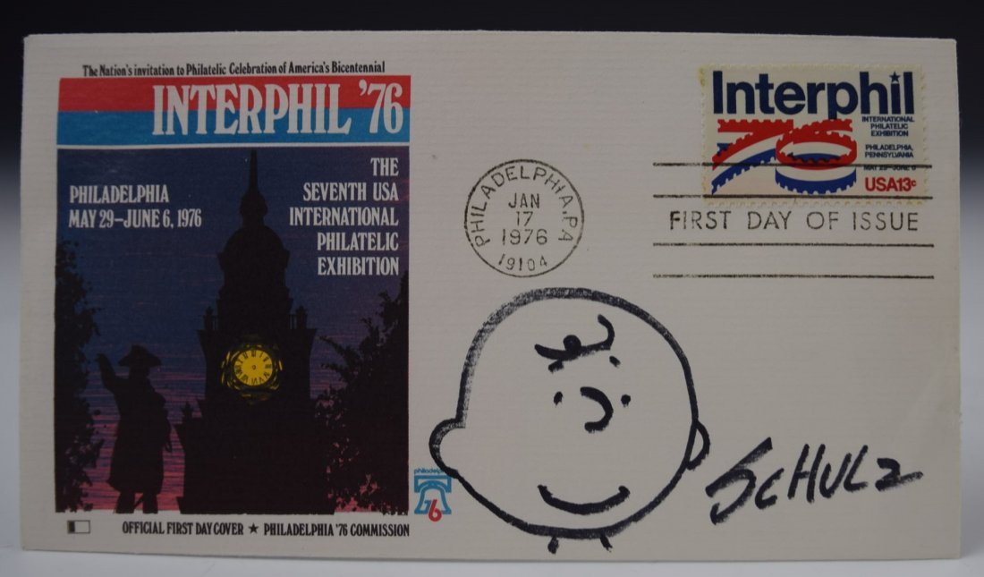 Charles Schulz Drawing on Envelope (1 of 3)