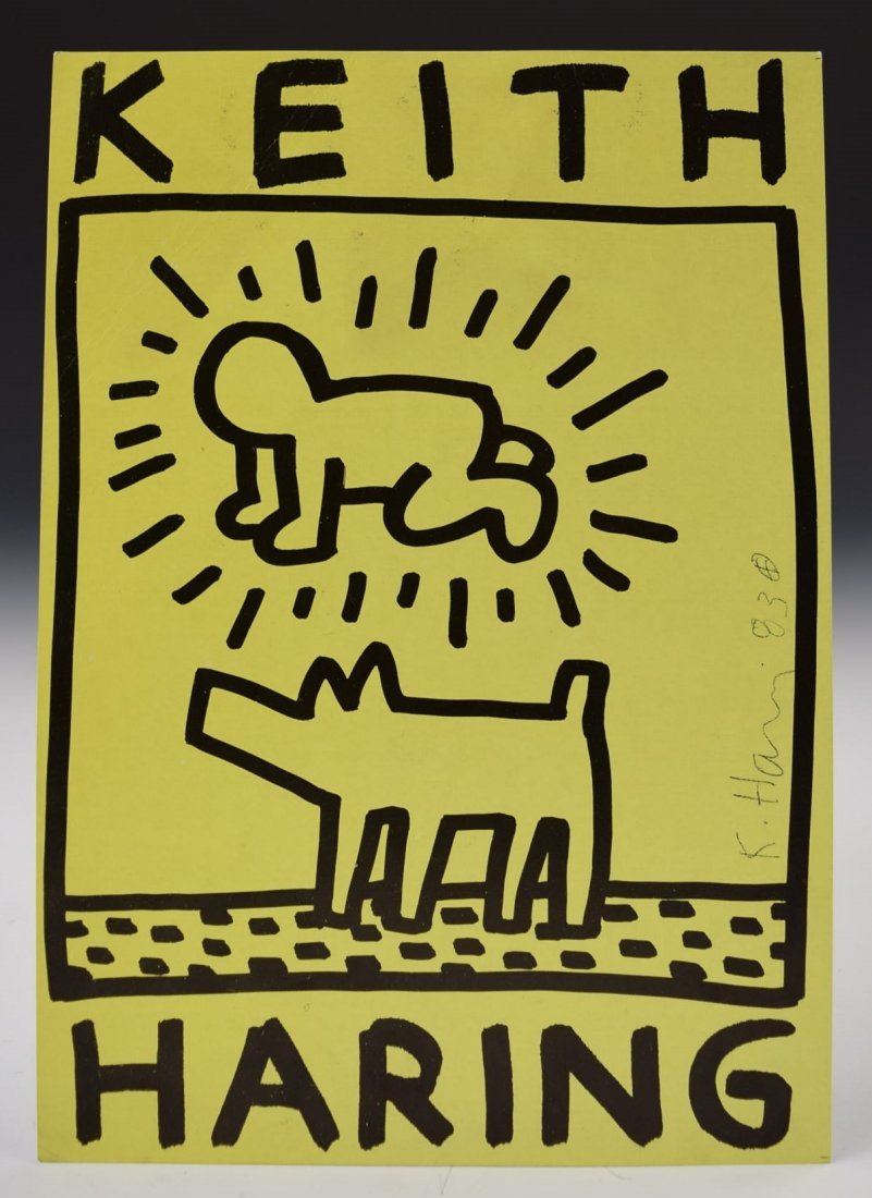 1983 Keith Haring Signed Gallery Invitation (1 of 4)