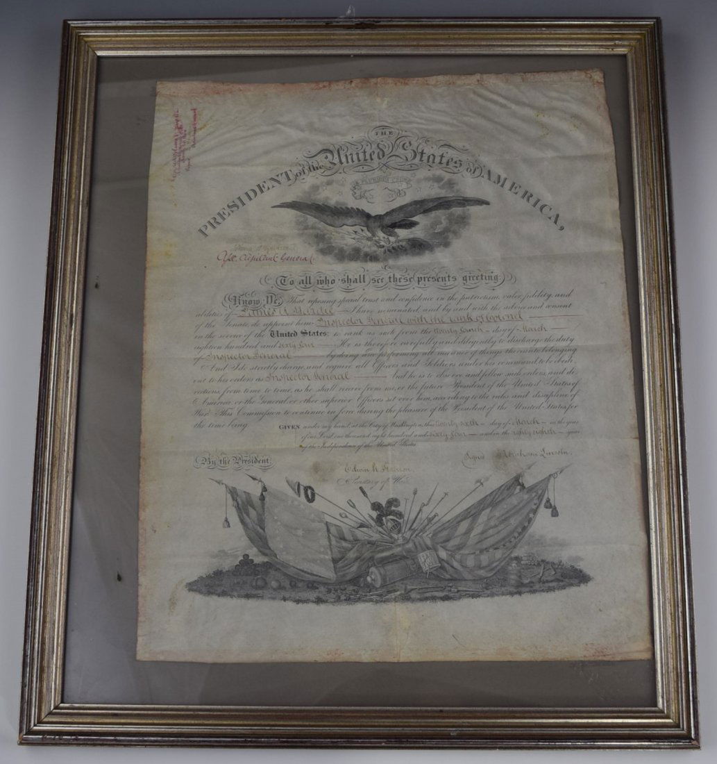 Abraham Lincoln Signed Document (1 of 4)