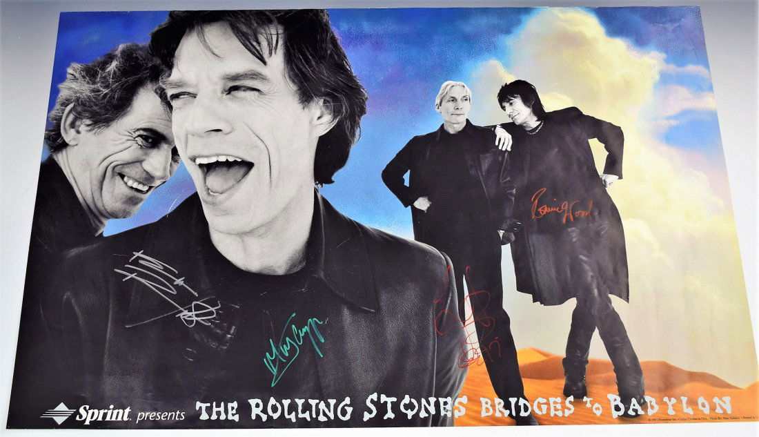 Rolling Stones Signed Poster (1 of 4)
