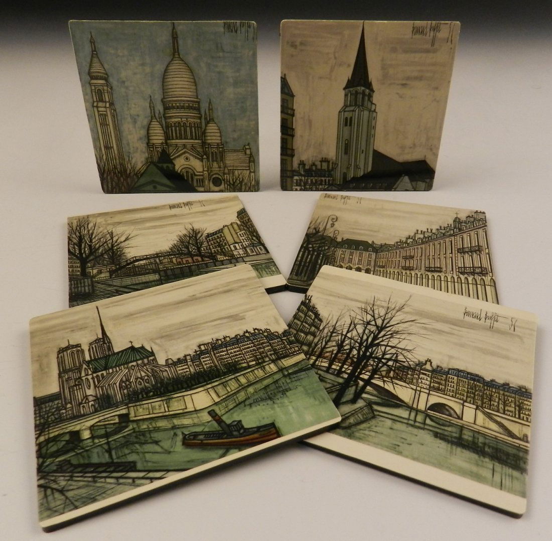 Bernard Buffet Coasters: Set of Bernard Buffet coasters Measures: 4 x 4 inches