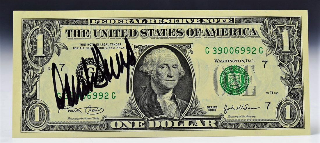 Donald Trump Autograph Dollar (1 of 4)