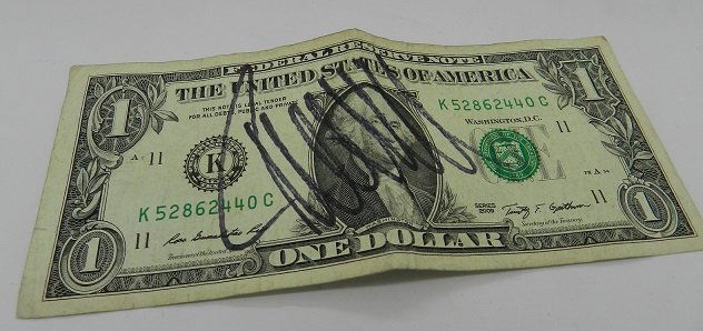 Donald Trump Signed Dollar Bill (1 of 2)