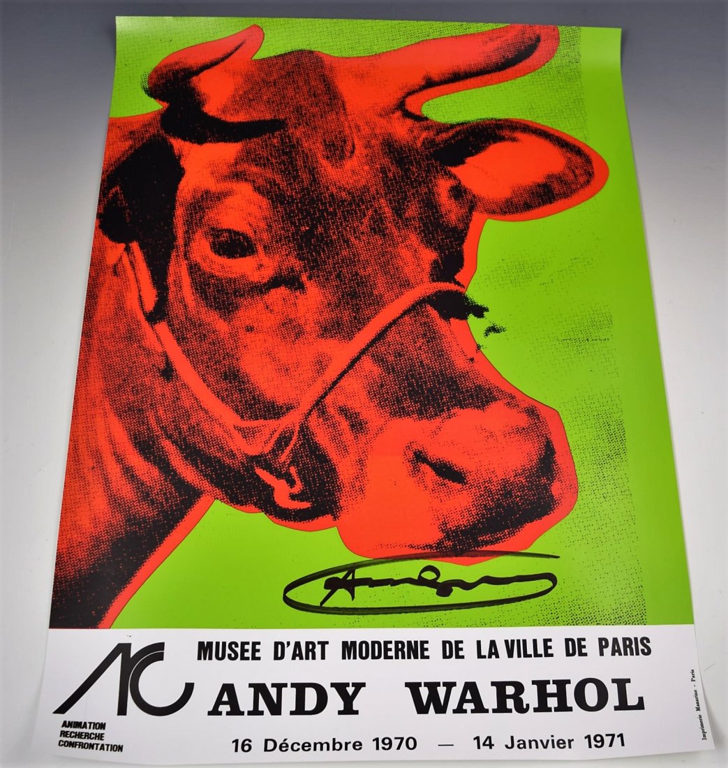 Andy Warhol Signed Cow Poster (1 of 2)