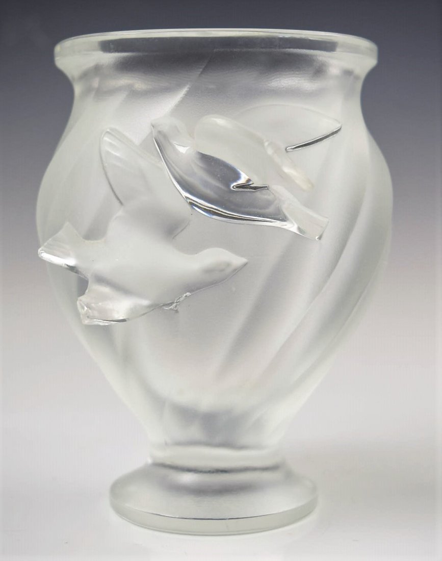 Lalique Rosine Crystal Vase (1 of 2)