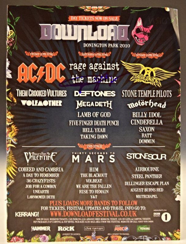 Angus Young Signed Page (1 of 2)