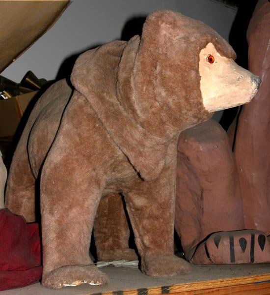 " Bear" Electro- Mechanical Automaton: Toy store display- faux fur Moves his Head from side to side as in a real Bear when walking. Great for Toy Store Window display. He's 2 1/2 ft tall and approx 4 1/2 ft long on all fours.