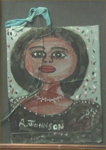 Anderson Johnson-Outsider Art-"Lady" Paint on pape