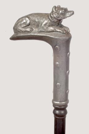 Pewter Wolf-Ca. 1875-A cast one-piece wolf which i