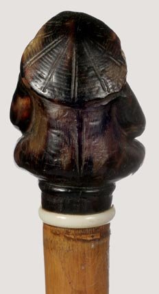 Asian -Ca. 1870-A carved shell oriental fi - 2
