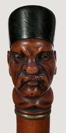 China Man Folk-Ca. 1850-Intricately carved Asian m - 2