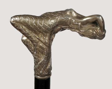 Semi Nude Silver-Ca. 1890-A signed 800 silver hand - 2