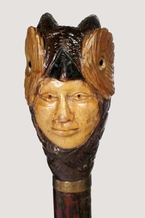 Mythological Carved Wood-Ca. 1880-This carved wood