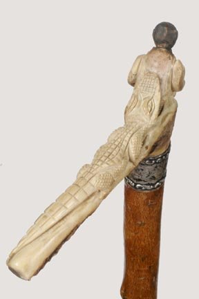 African-American Cane-Ca. 1890-A stag handle - 5