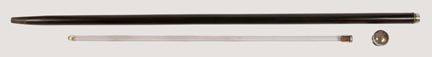 Tippler Stick-Ca. 1921-A sterling pommel knob whic