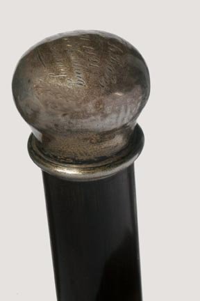 Tippler Stick-Ca. 1921-A sterling pommel knob whic - 2
