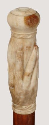 Bone Fraternal-Ca. 1870-A pair of hands are carved - 2