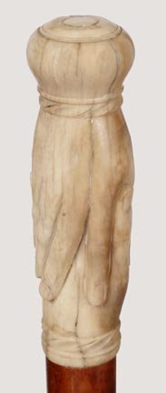 Bone Fraternal-Ca. 1870-A pair of hands are carved - 3