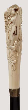 Carved Ivory Love Birds-Ca. 1875