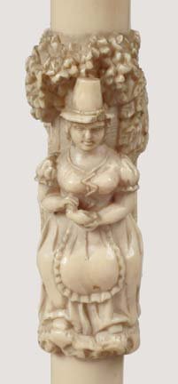 Carved Ivory Courting Cane-Ca. 1875 - 2