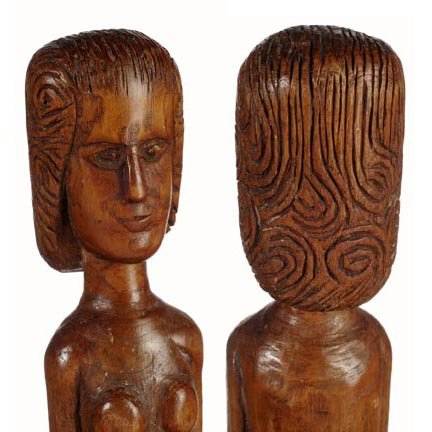 Full Carved Female Nude Woman Cane--A spectacular f - 2