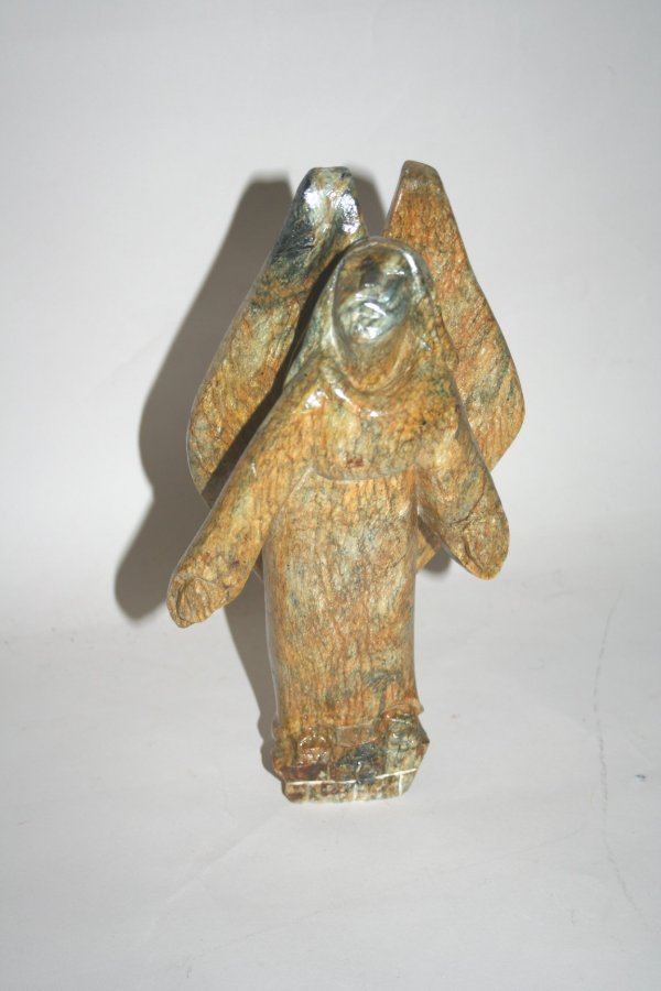 Outsider Art- William Cross- "Gabriel". Carved m