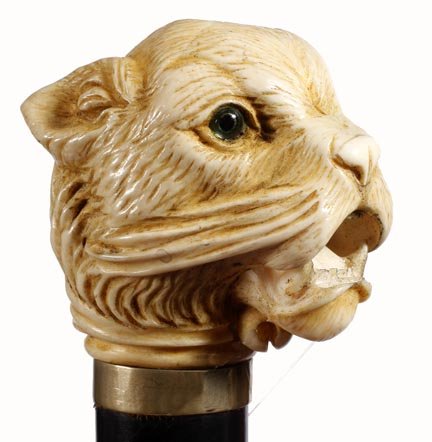 Ivory Cat-C. 1915-Ivory cat with long whiskers, tw - 2