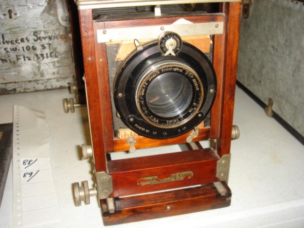 Vintage 4x5 wooden field camera