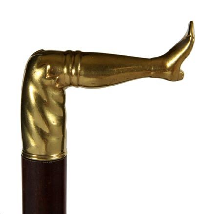Gold Gilt Ladies Leg-C. 1910-The leg unscrews from