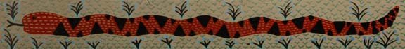 RA Miller-"Snake". Paint on wood. Piece is 44 1/4 : RA Miller-"Snake". Paint on wood. Piece is 44 1/4 x 5 1/2. Please see over 450 other lots in this sale of Outsider Art, Folk-art, folkart, contemporary art,pottery, African American Art, Native Americ