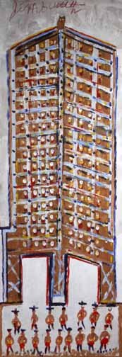Jimmy Lee Sudduth-"New York Door". Paint and mud o: Jimmy Lee Sudduth-"New York Door". Paint and mud on door, signed. Piece is 27 3/4 x 79 1/4. Please see over 450 other lots in this sale of Outsider Art, Folk-art, folkart, contemporary art,pottery, Af