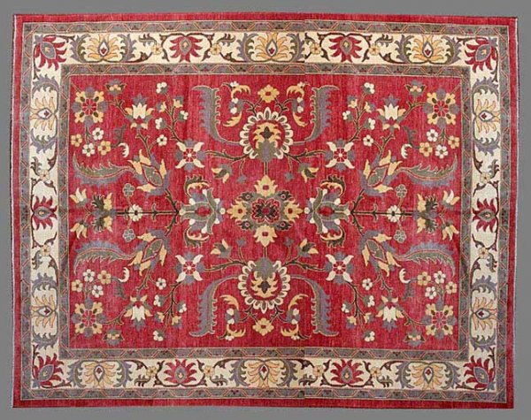 Peshawar Agra Afghan : Genuine hand woven new Peshawar Agra Afghan 9.02 x 12.01, wool pile on a cotton structure. Perfect condition,approximately 120 knots per square inch. Sides and ends perfect.