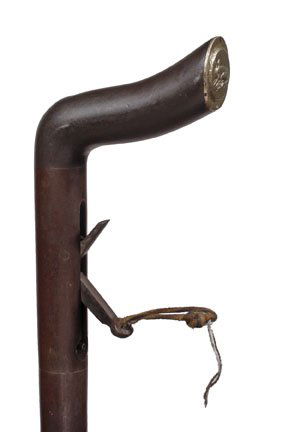 Moses Babcock Gun Cane-Mid 19th Century-This is a p: Moses Babcock Gun Cane-Mid 19th Century-This is a prime example of a Babcock cane gun and it has its original rabbit end cap. This under hammer percussion is in fine working condition, original finish