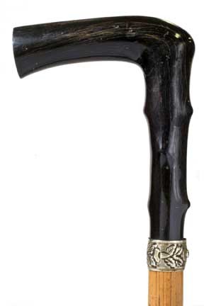 Horn Sword Cane-Late 19th Century-One piece horn h