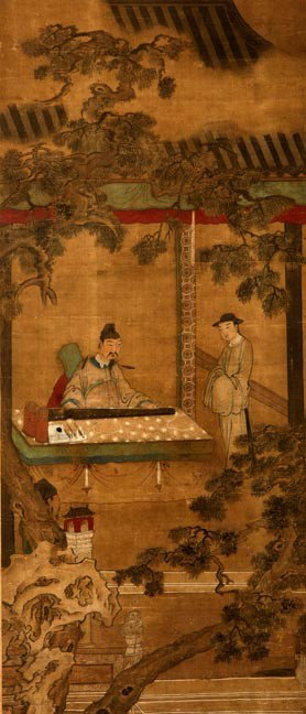 116. A Pair of Chinese Silk Screens-19th Century-2: 116. A Pair of Chinese Silk Screens-19th Century-22" x 47", with an added 1 ½" frame-$1,500-$3,000