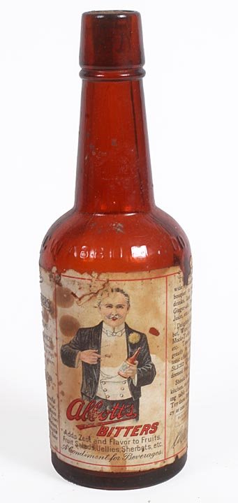 Abbott's Bitters bottle w/original label. 8": Abbott's Bitters bottle w/original label. 8"