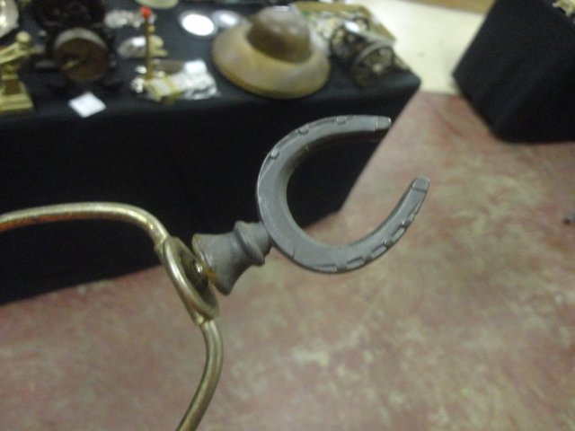 Cast iron jockey lamp, African-American. Circa 1940, ol - 6