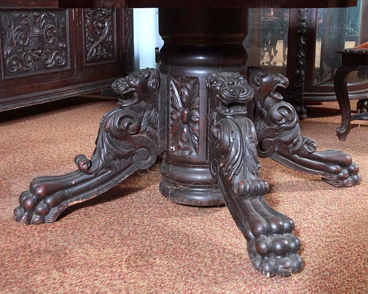 Massive "Man Of The Mountain"/ "Green Man" Dining Suite - 5