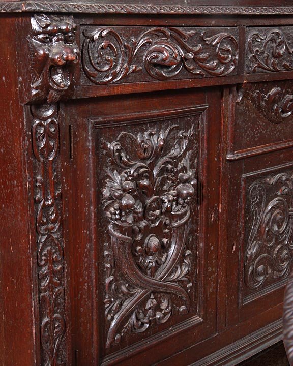 Massive "Man Of The Mountain"/ "Green Man" Dining Suite - 7